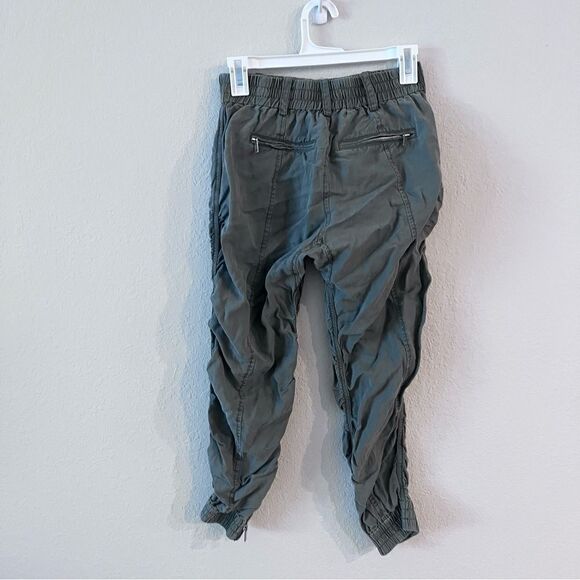 Derek Lam 10 Crosby Size 2 Green Contrast Stitch Utility Joggers Pants - Picture 4 of 8